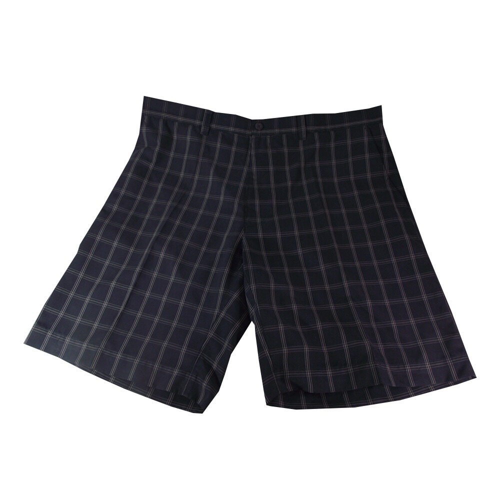 PGA Tour golf shorts men's 36 x 10 blue plaid lightweight microfiber Dri-Fit